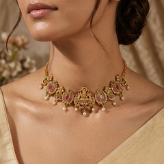Antique Floral Choker Jewellery Set