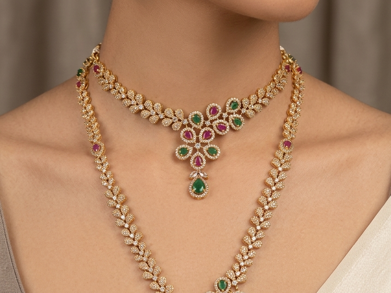 CZ Layered Necklace Set
