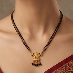 ✨ Lakshmi Design Traditional Black Beads Mangalsutra