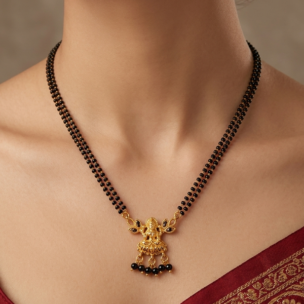 ✨ Lakshmi Design Traditional Black Beads Mangalsutra
