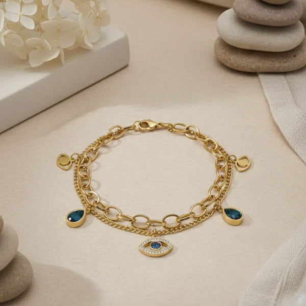 Charm Gold Chain Bracelet