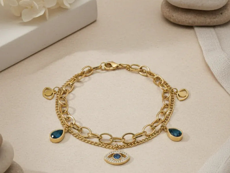 Charm Gold Chain Bracelet