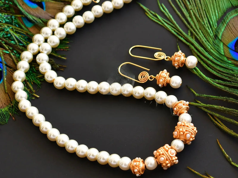 Classic Pearl Bead Necklace Set