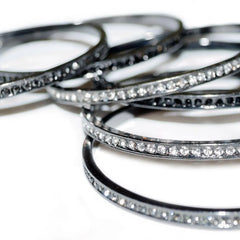 Crystal Bangle Bracelet Set