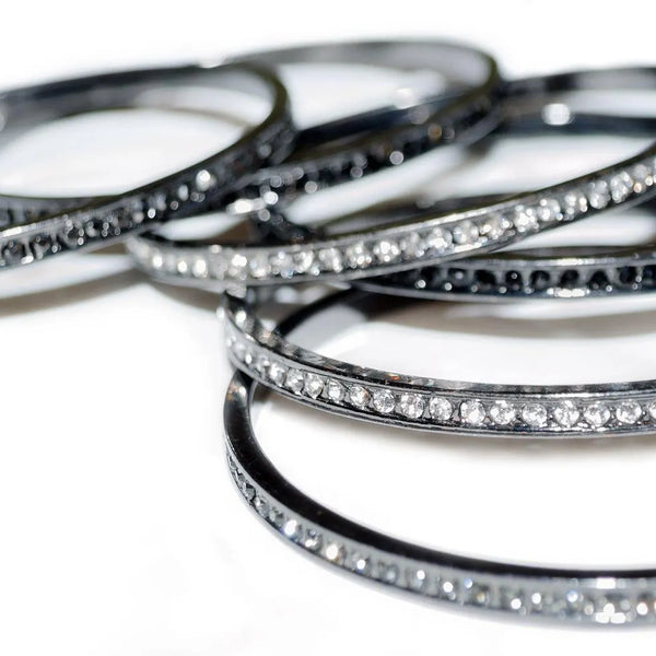 Crystal Bangle Bracelet Set