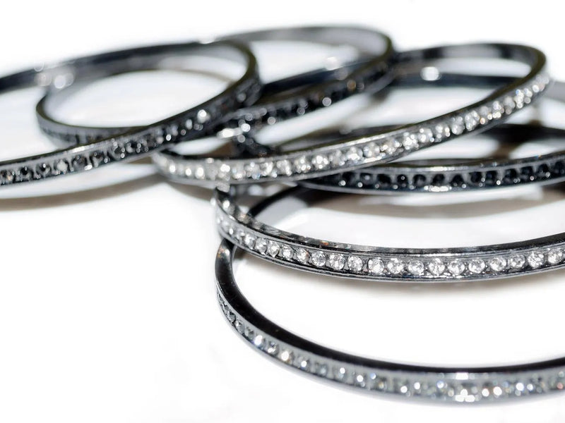 Crystal Bangle Bracelet Set