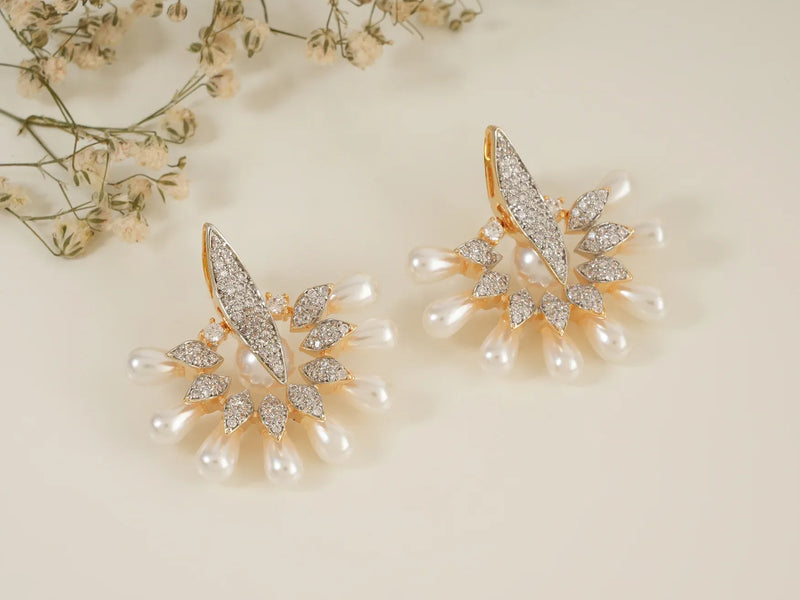 Crystal Butterfly Stud Earrings