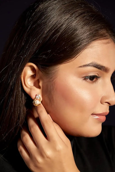 Elegant Diamond Style Stud Earrings