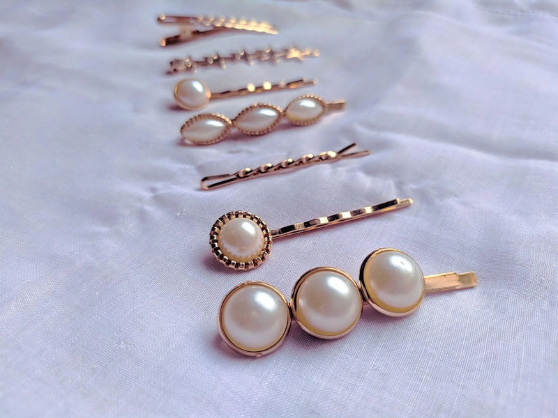 Elegant Pearl Hair Clip Set