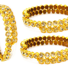 Gold Plated Crystal Bracelet Set