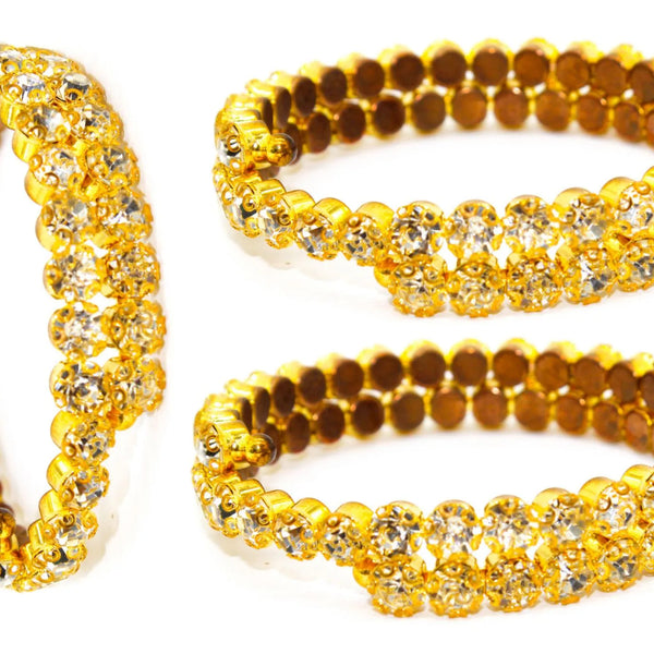 Gold Plated Crystal Bracelet Set