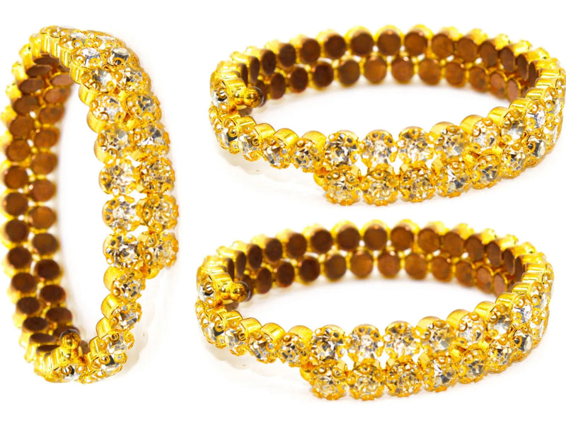 Gold Plated Crystal Bracelet Set