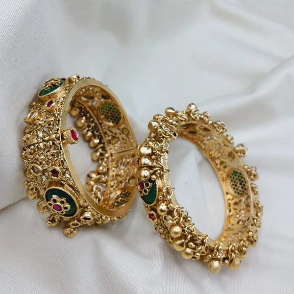 Green Stone Designer Bangles