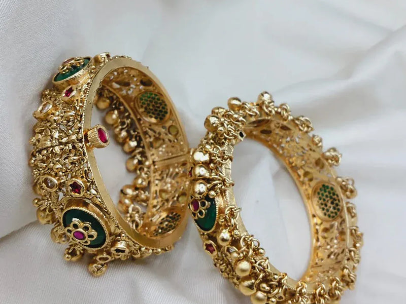Green Stone Designer Bangles