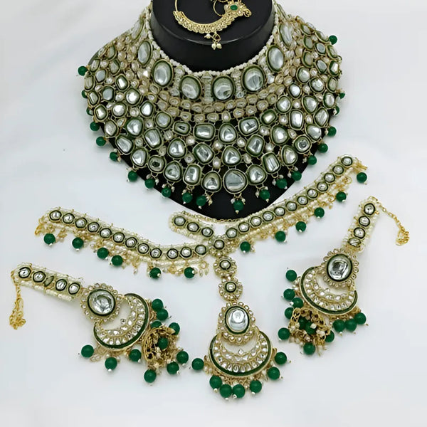 Royal Green Kundan Bridal Necklace Set