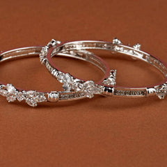 Silver Charm Bangles