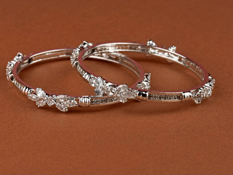 Silver Charm Bangles