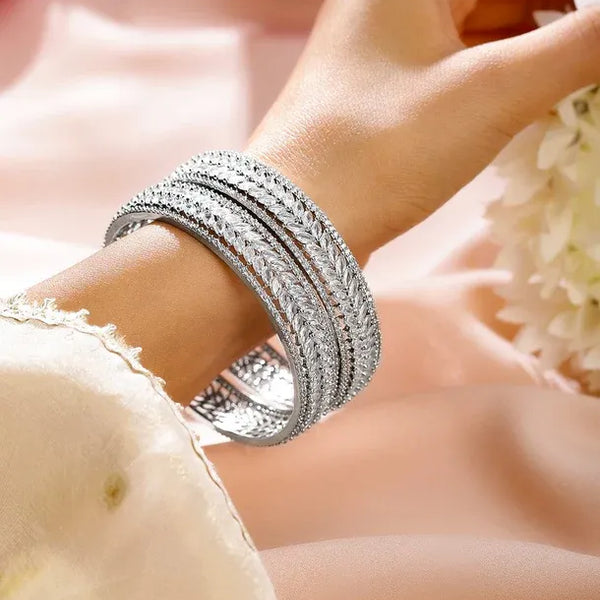 Silver Plated Designer Bangles