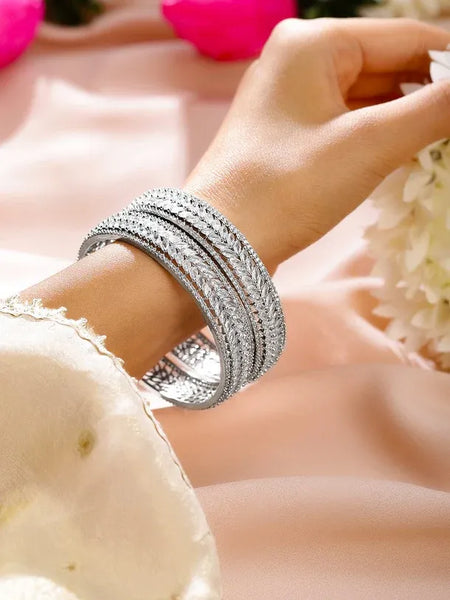 Silver Plated Designer Bangles
