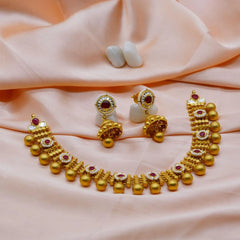 Traditional Gold Drop Necklace set
