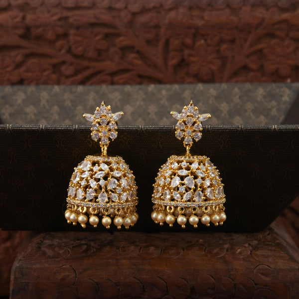 Traditional Pearl Jhumka Earrings