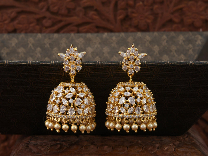 Traditional Pearl Jhumka Earrings