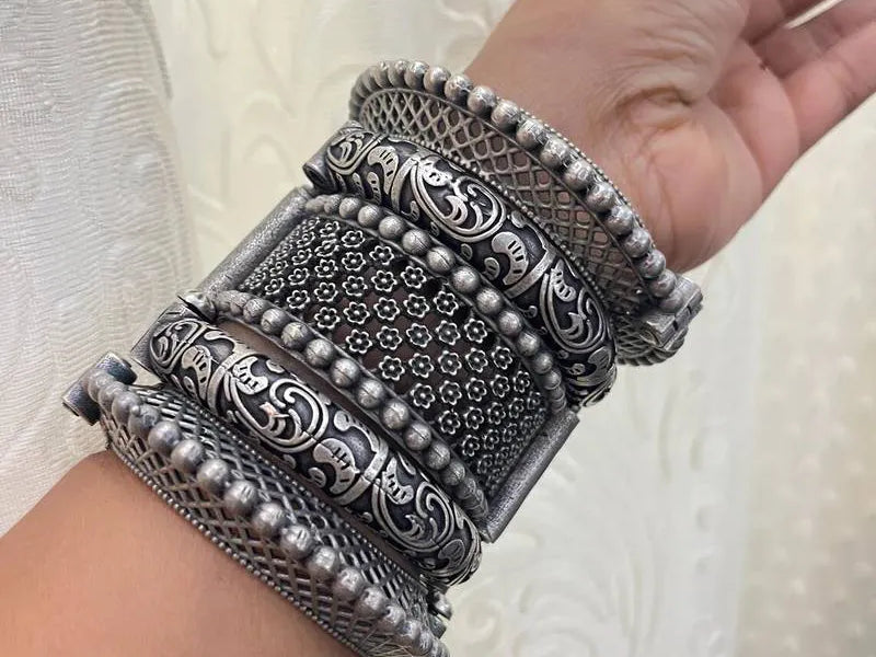 Tribal Oxidized Bangles