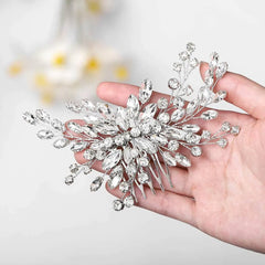 White Floral Bridal Hair Clip
