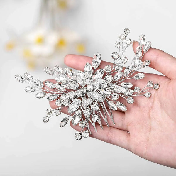 White Floral Bridal Hair Clip